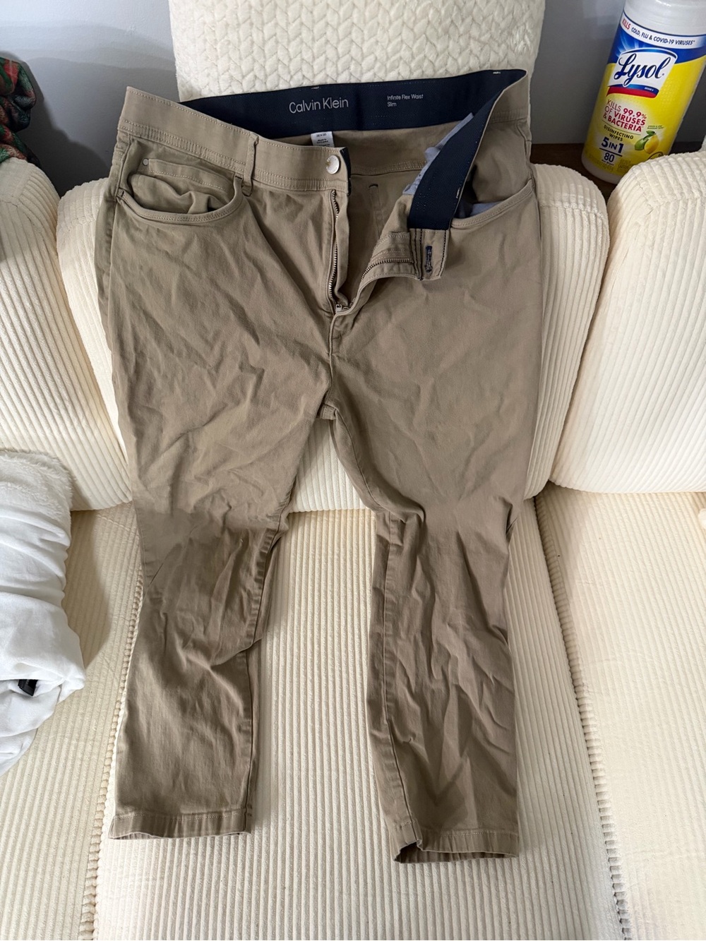 Calvin Klein Slim Fit Tan Chino Pants